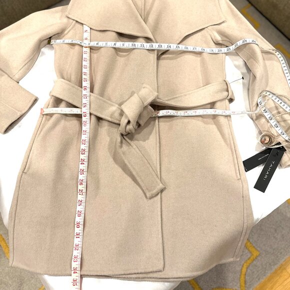 New Tahari Camel Shawl Collar Belted Wrap Coat, Size L (NWT) - Picture 15 of 15